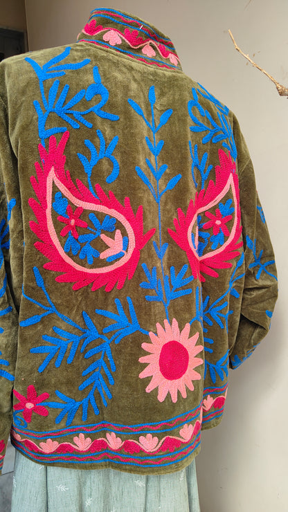 Giacca Boho con Tasche Laterali