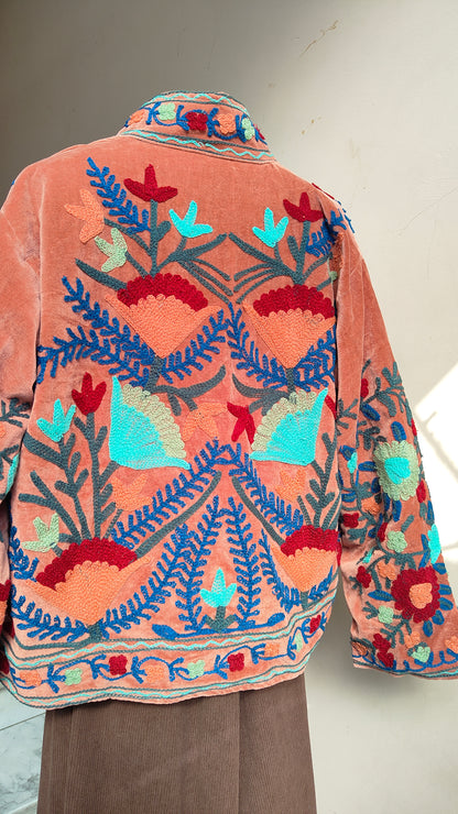 Giacca Boho con Tasche Laterali