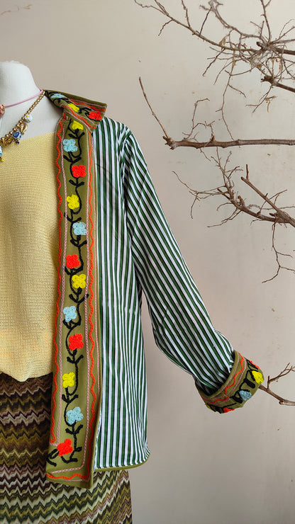 Giacca Boho con Tasche Laterali