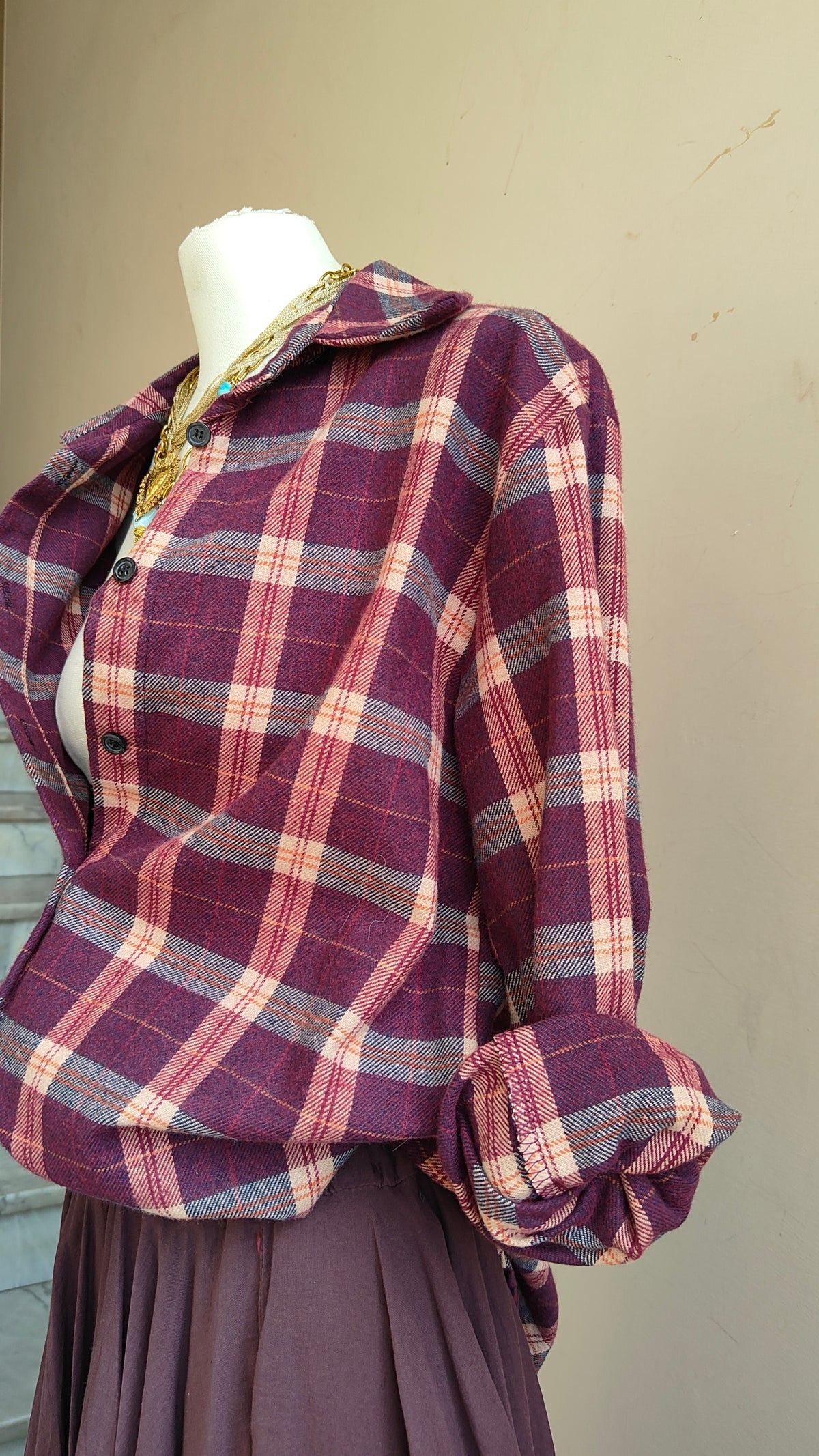 Camicia Tartan Oversize