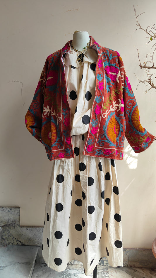 Giacca Boho con Tasche Laterali