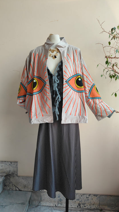 Giacca Boho con Tasche Laterali