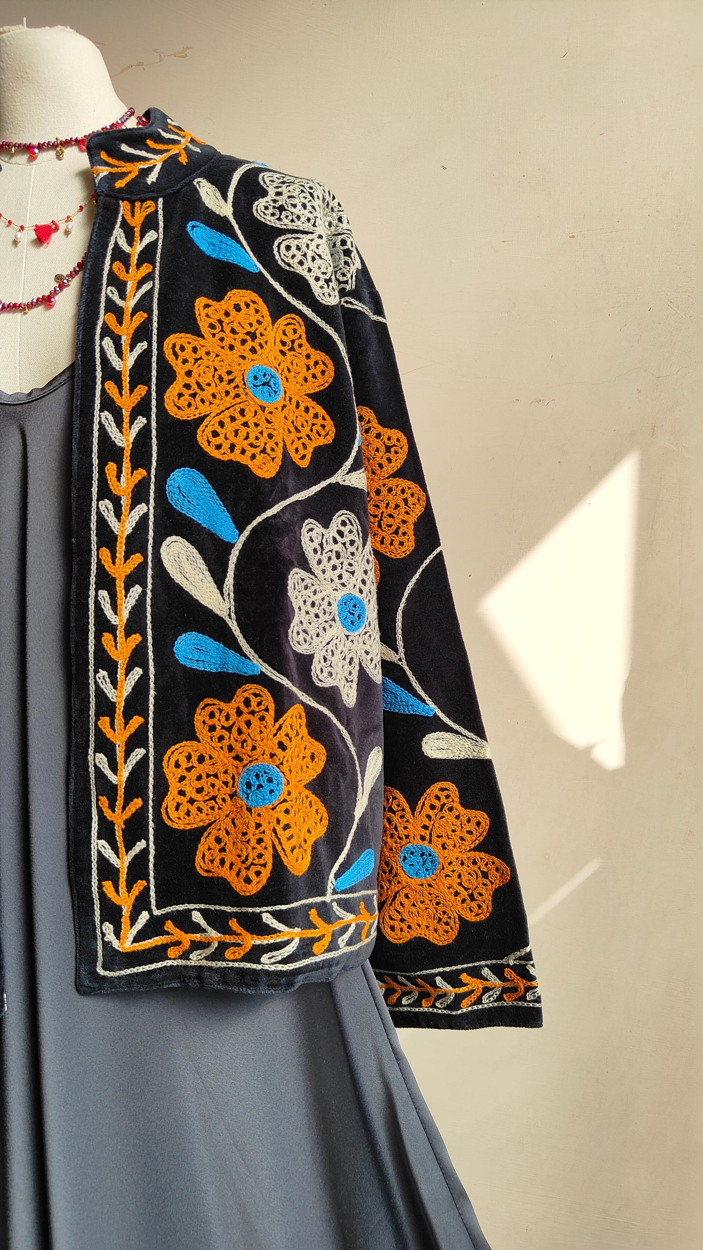 Giacca Boho con Tasche Laterali