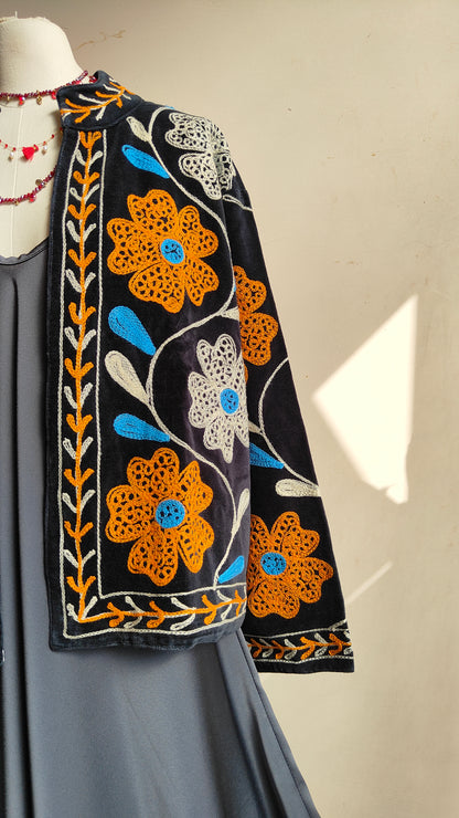 Giacca Boho con Tasche Laterali