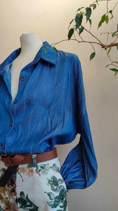 Camicia jeans punti luce