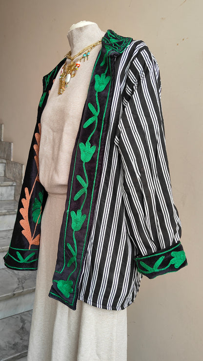 Giacca Boho con Tasche Laterali