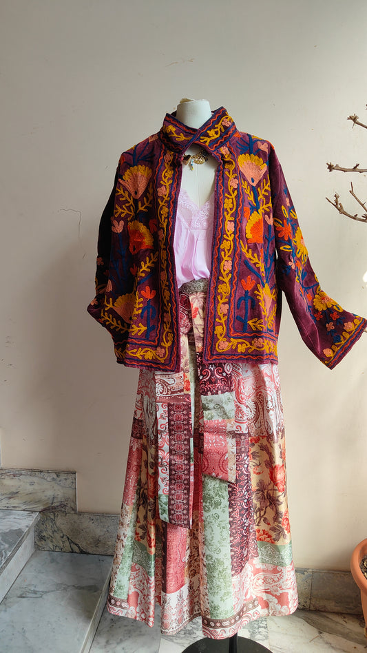 Giacca Boho con Tasche Laterali