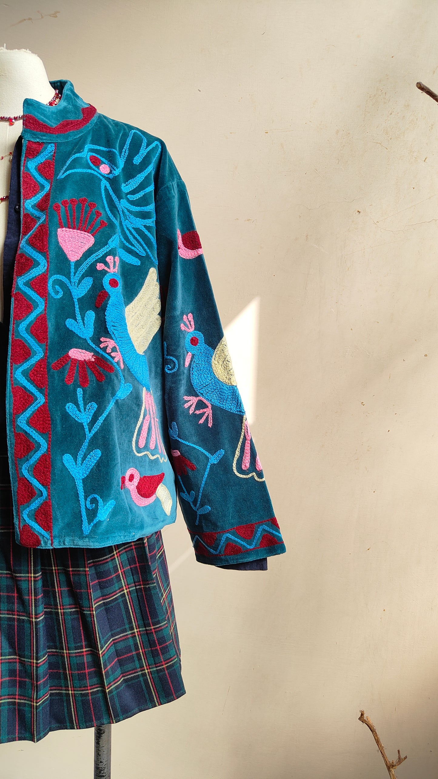 Giacca Boho con Tasche Laterali