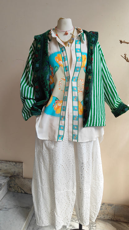 Giacca Boho con Tasche Laterali