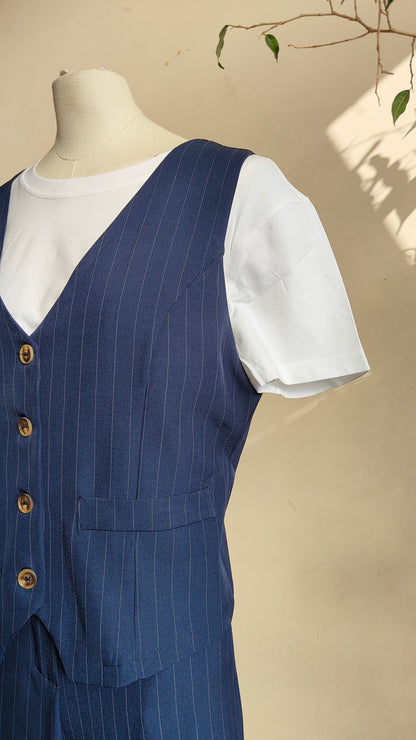Completo gilet gessato