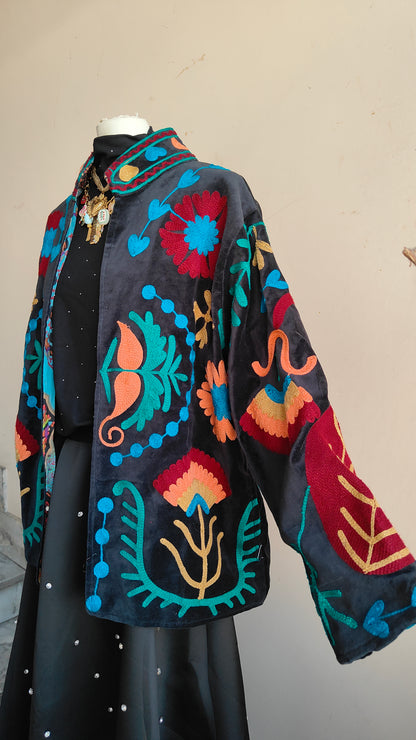 Giacca Boho con Tasche Laterali