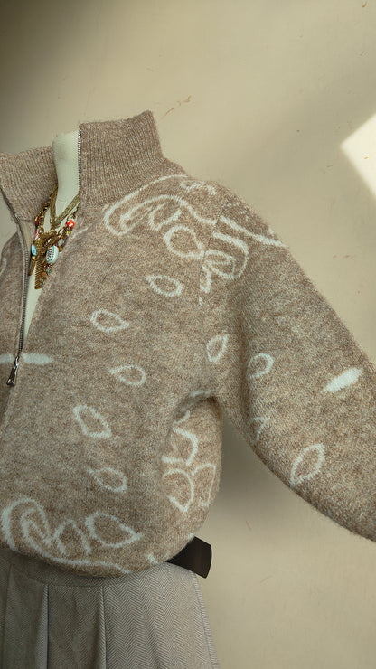 Cardigan Paisley Zip