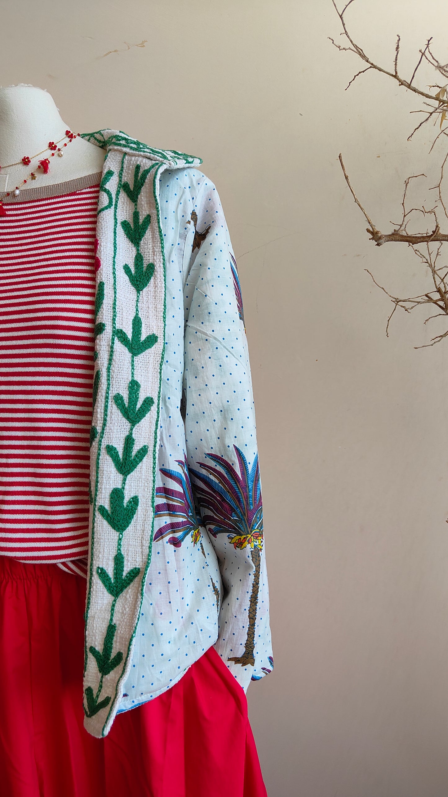 Giacca Boho tasche Canapa
