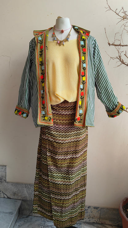 Giacca Boho con Tasche Laterali