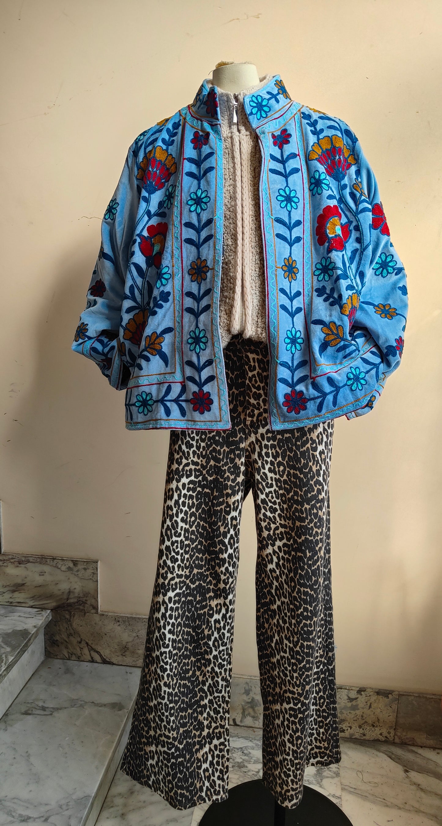Giacca Boho con Tasche Laterali