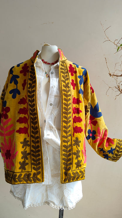 Giacca Boho con Tasche Laterali