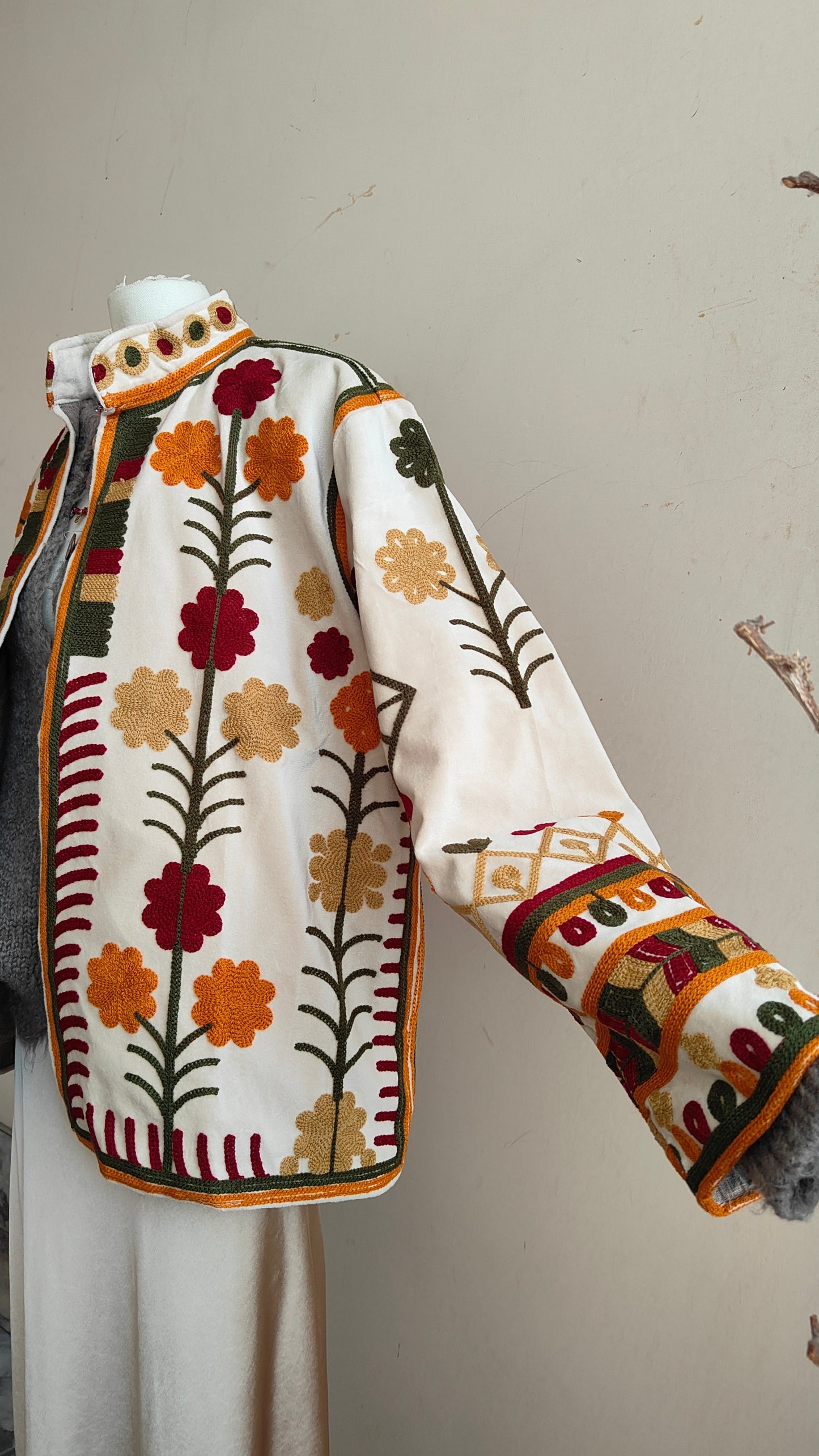 Giacca Boho con Tasche Laterali
