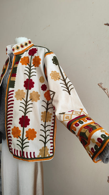Giacca Boho con Tasche Laterali