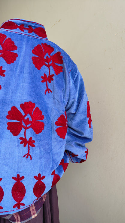 Giacca Boho con Tasche Laterali