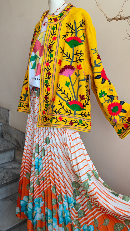 Giacca Boho tasche Canapa