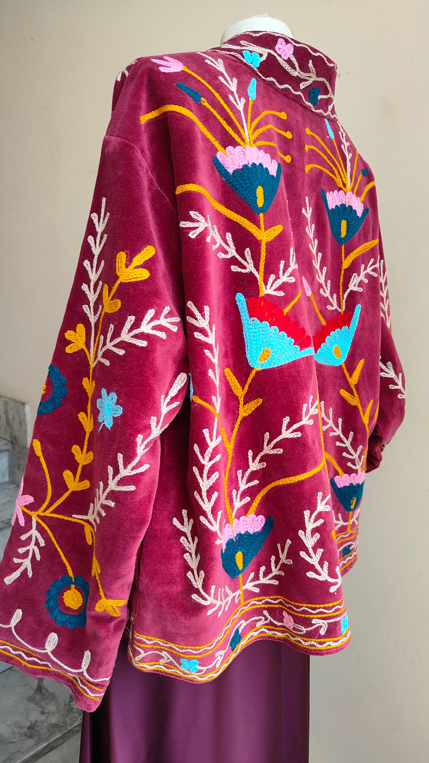 Giacca Boho con Tasche Laterali