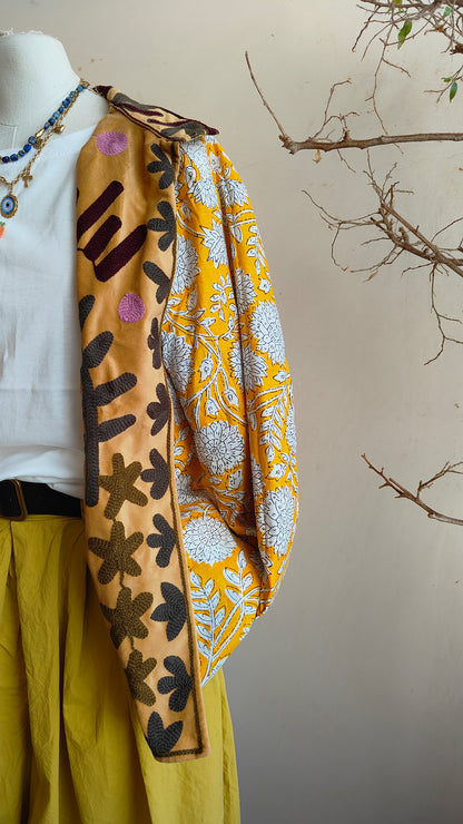 Giacca Boho con Tasche Laterali
