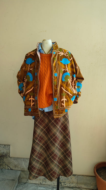 Giacca Boho con Tasche Laterali