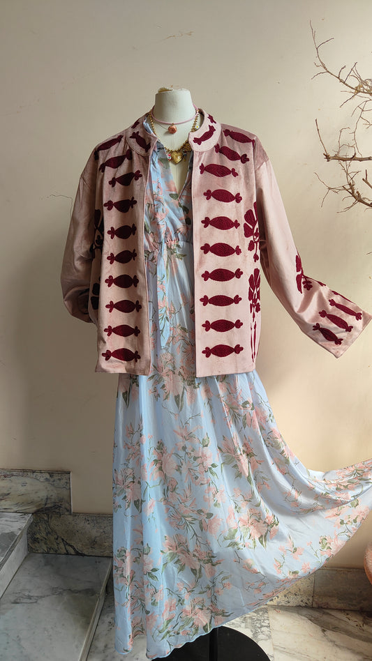 Giacca Boho con Tasche Laterali