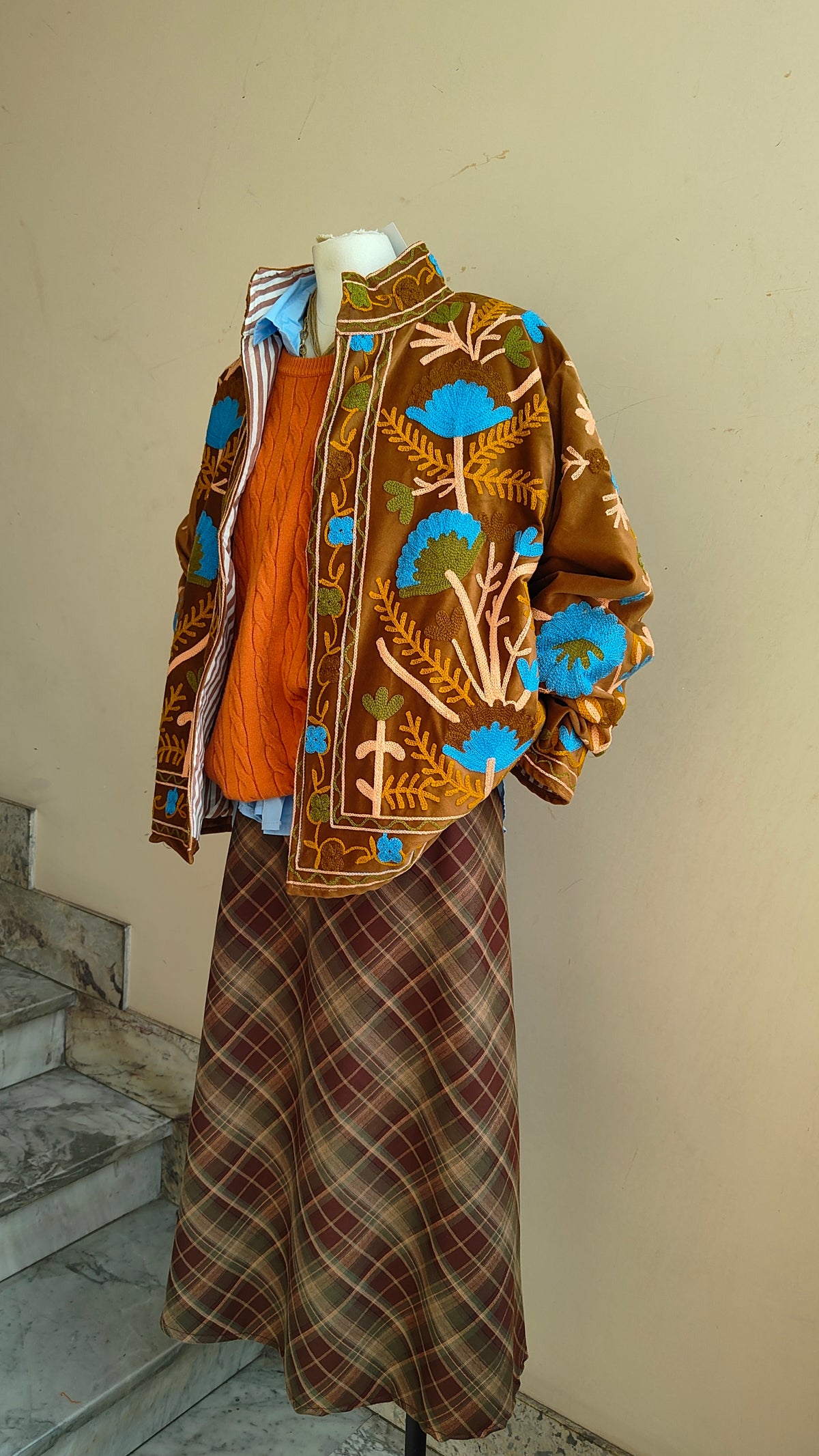 Giacca Boho con Tasche Laterali