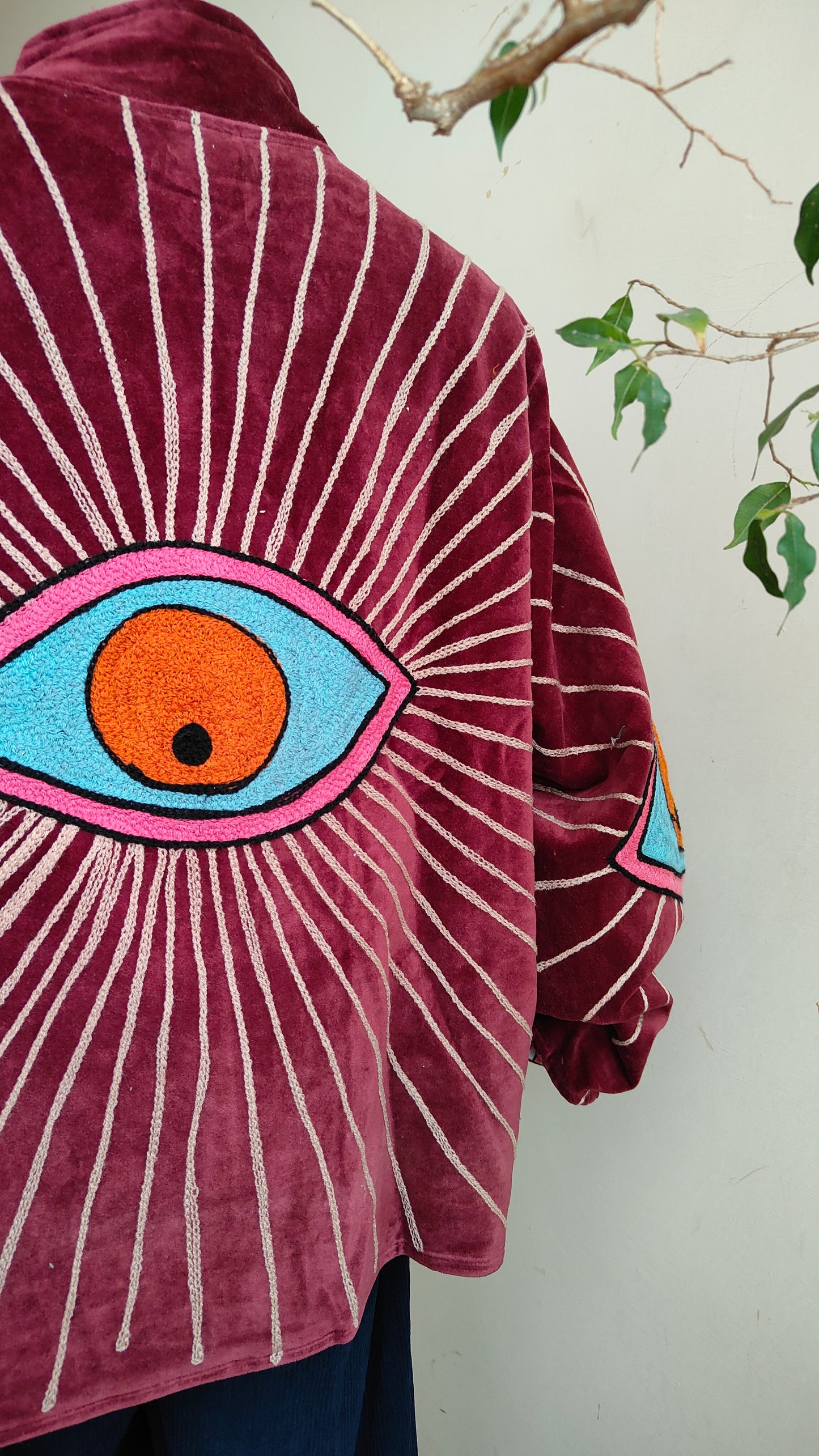 Giacca Boho con Tasche Laterali
