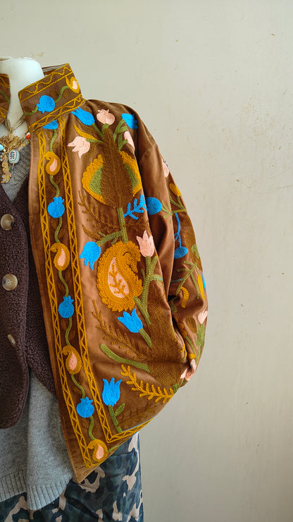 Giacca Boho con Tasche Laterali