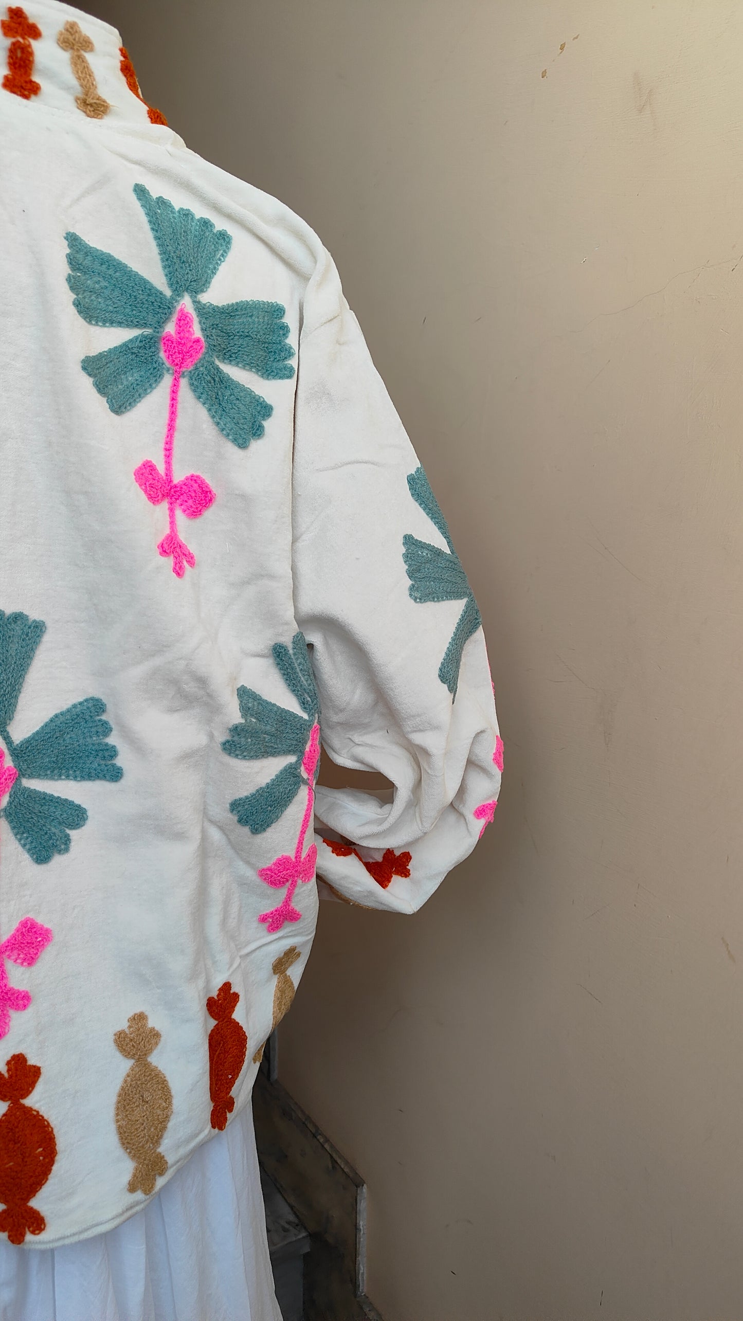 Giacca Boho con Tasche Laterali