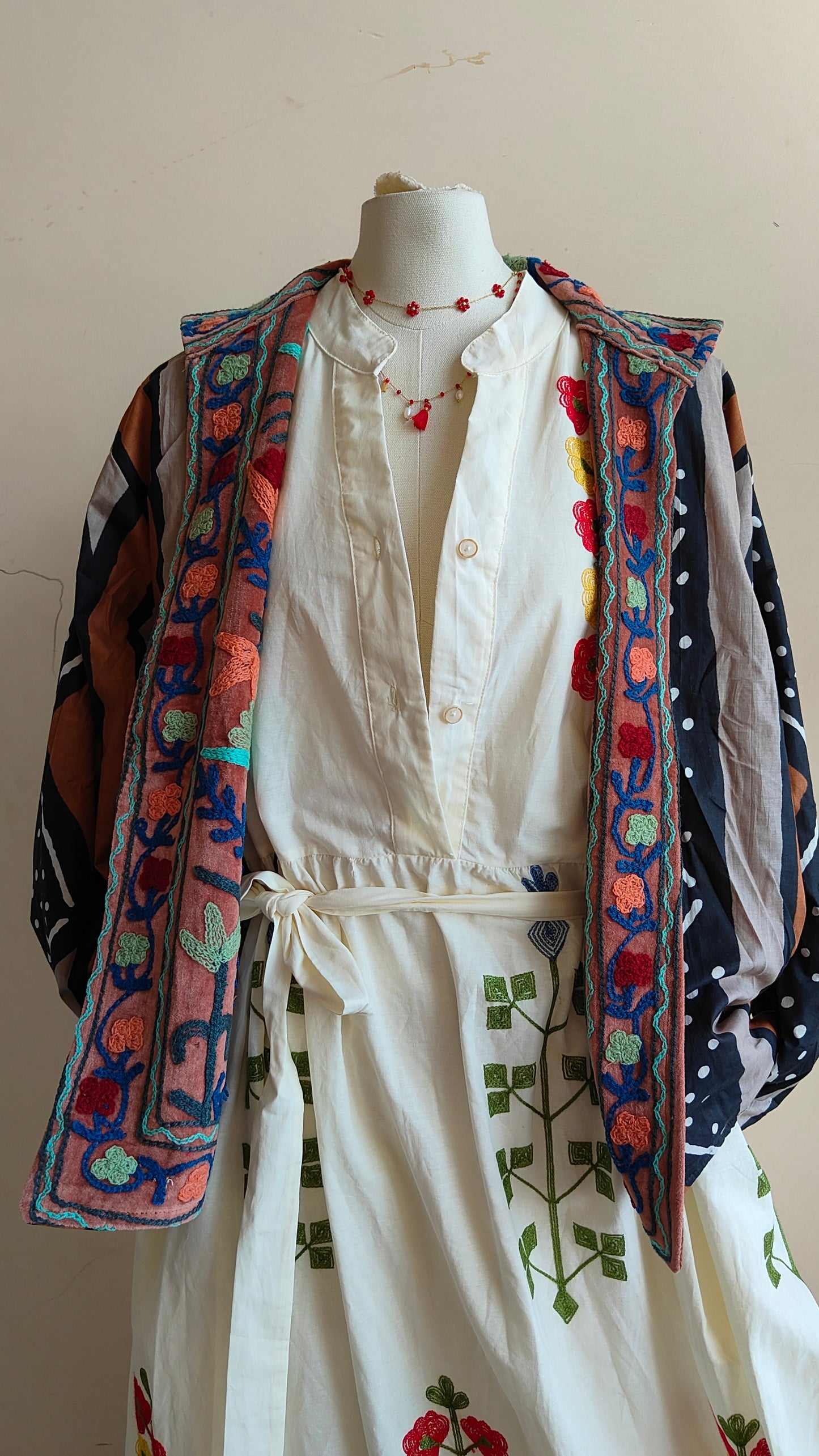 Giacca Boho con Tasche Laterali
