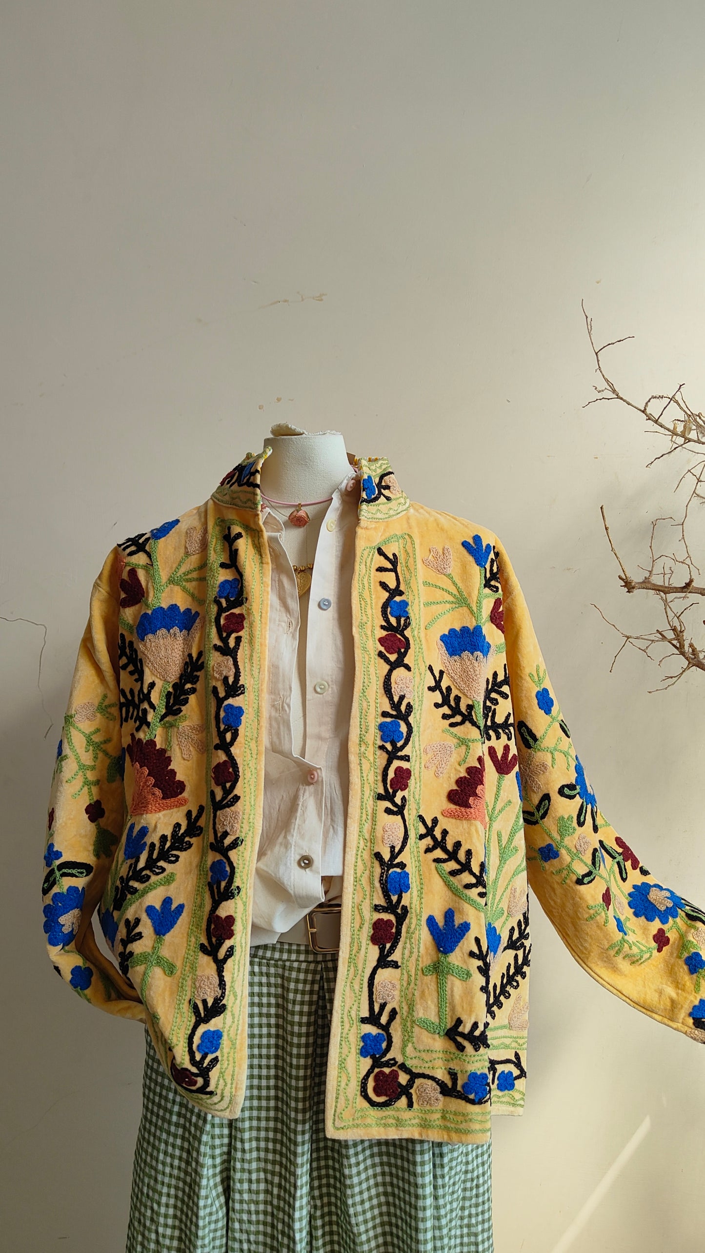Giacca Boho con Tasche Laterali