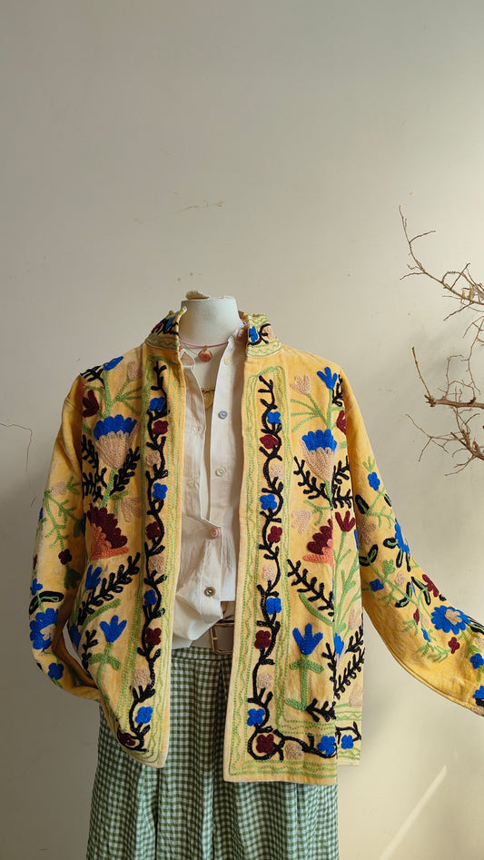 Giacca Boho con Tasche Laterali