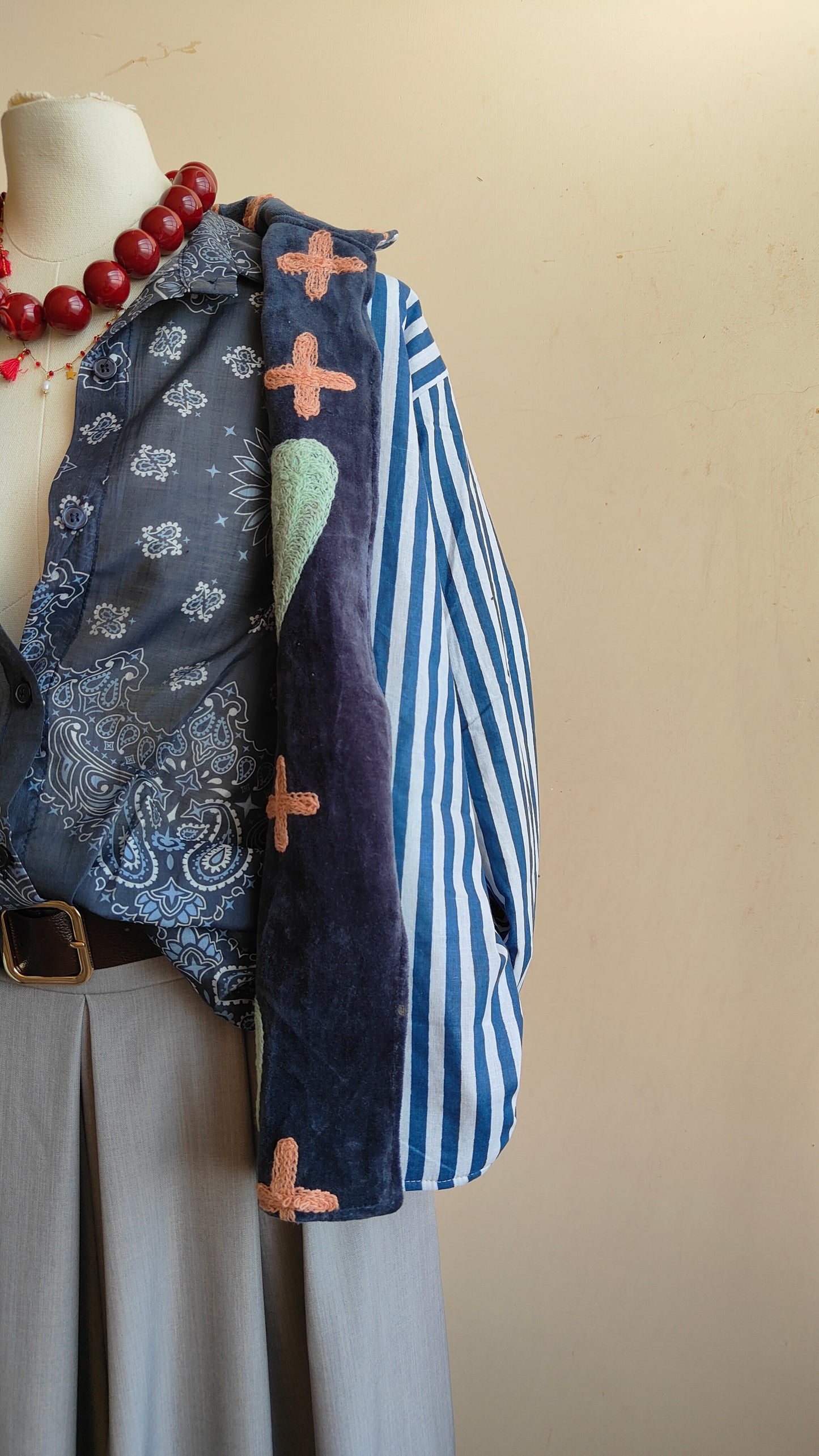 Giacca Boho con Tasche Laterali