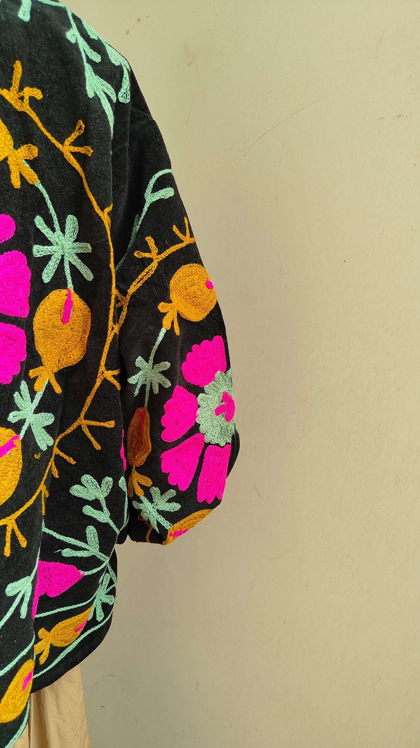 Giacca Boho con Tasche Laterali