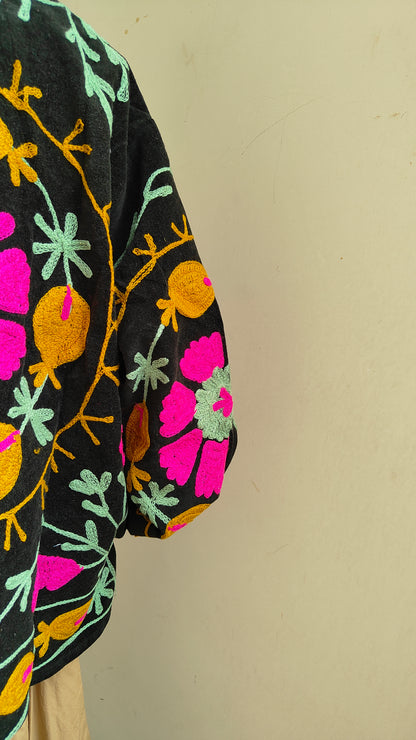 Giacca Boho con Tasche Laterali
