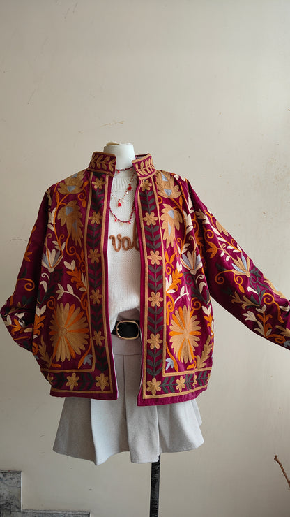 Giacca Boho con Tasche Laterali