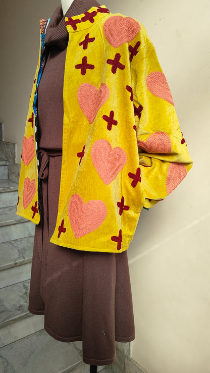 Giacca Boho con Tasche Laterali