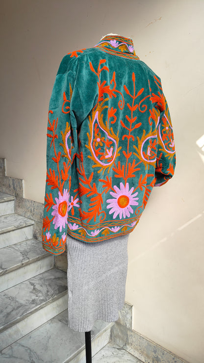 Giacca Boho con Tasche Laterali