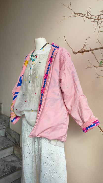 Giacca Boho con Tasche Laterali