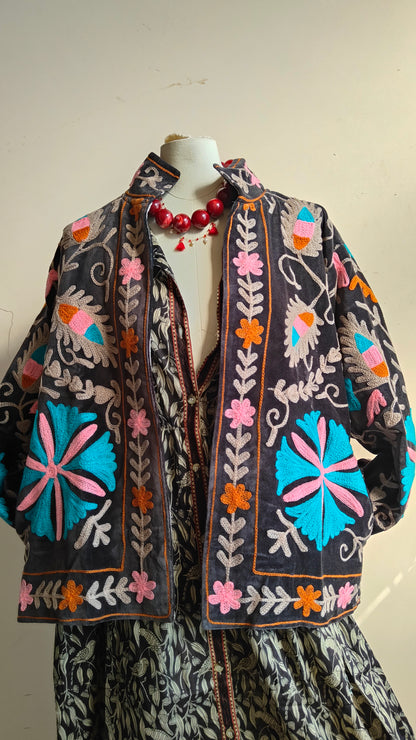 Giacca Boho con Tasche Laterali