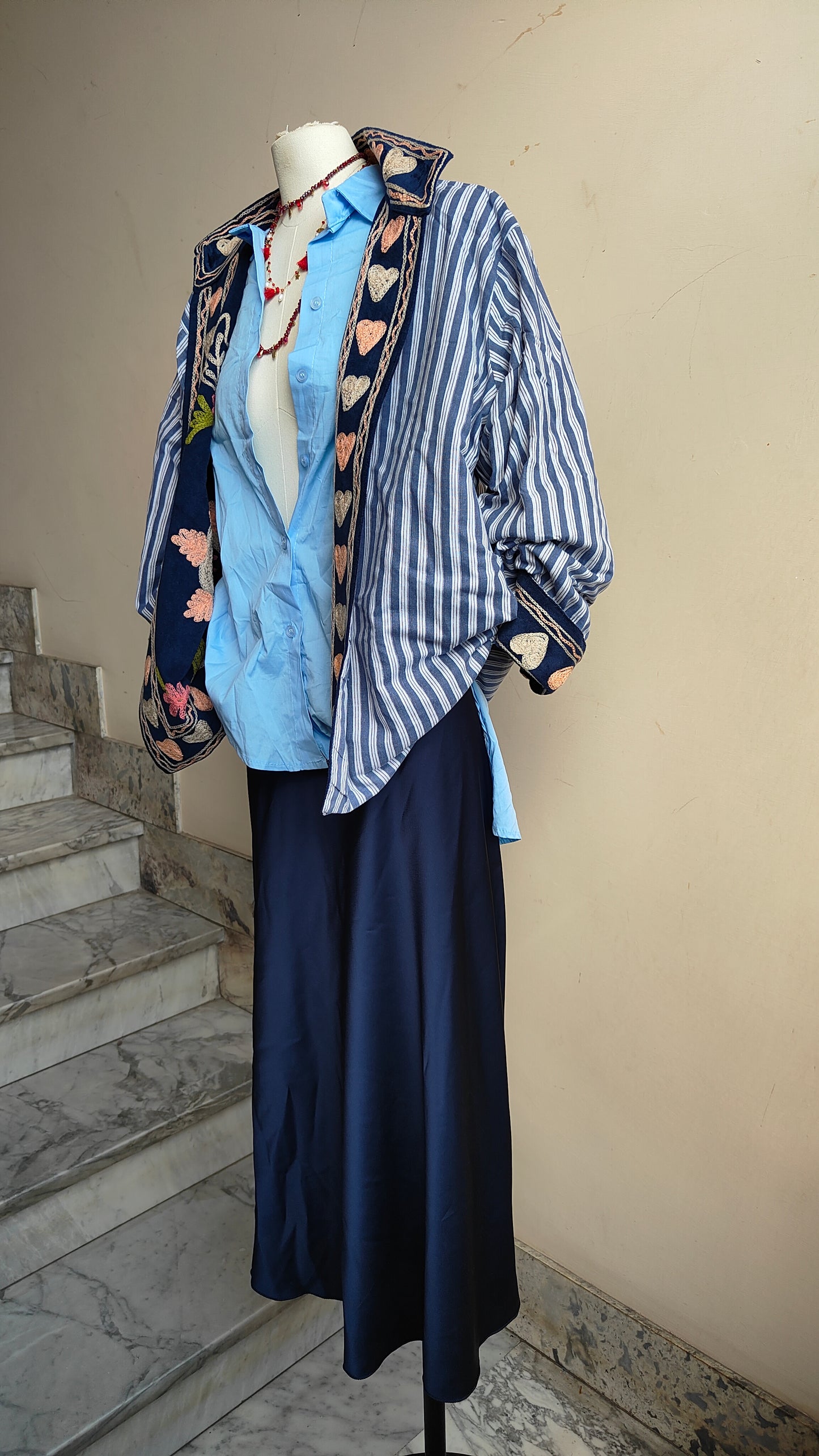 Giacca Boho con Tasche Laterali