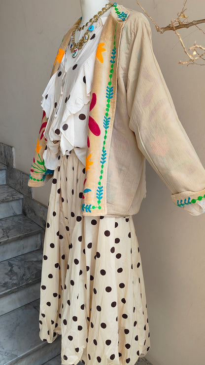Giacca Boho con Tasche Laterali