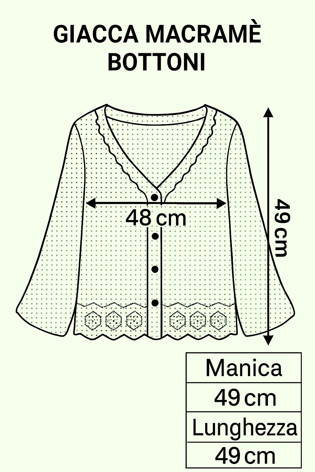 Cardigan macramè