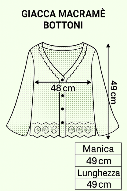 Cardigan macramè