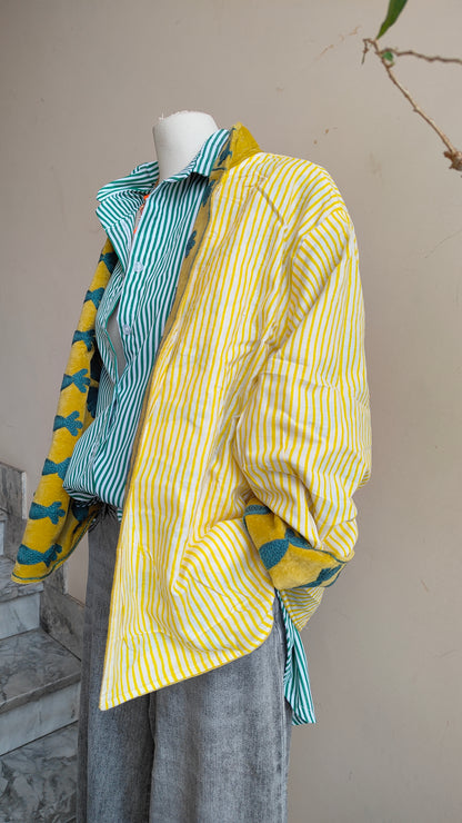 Giacca Boho con Tasche Laterali