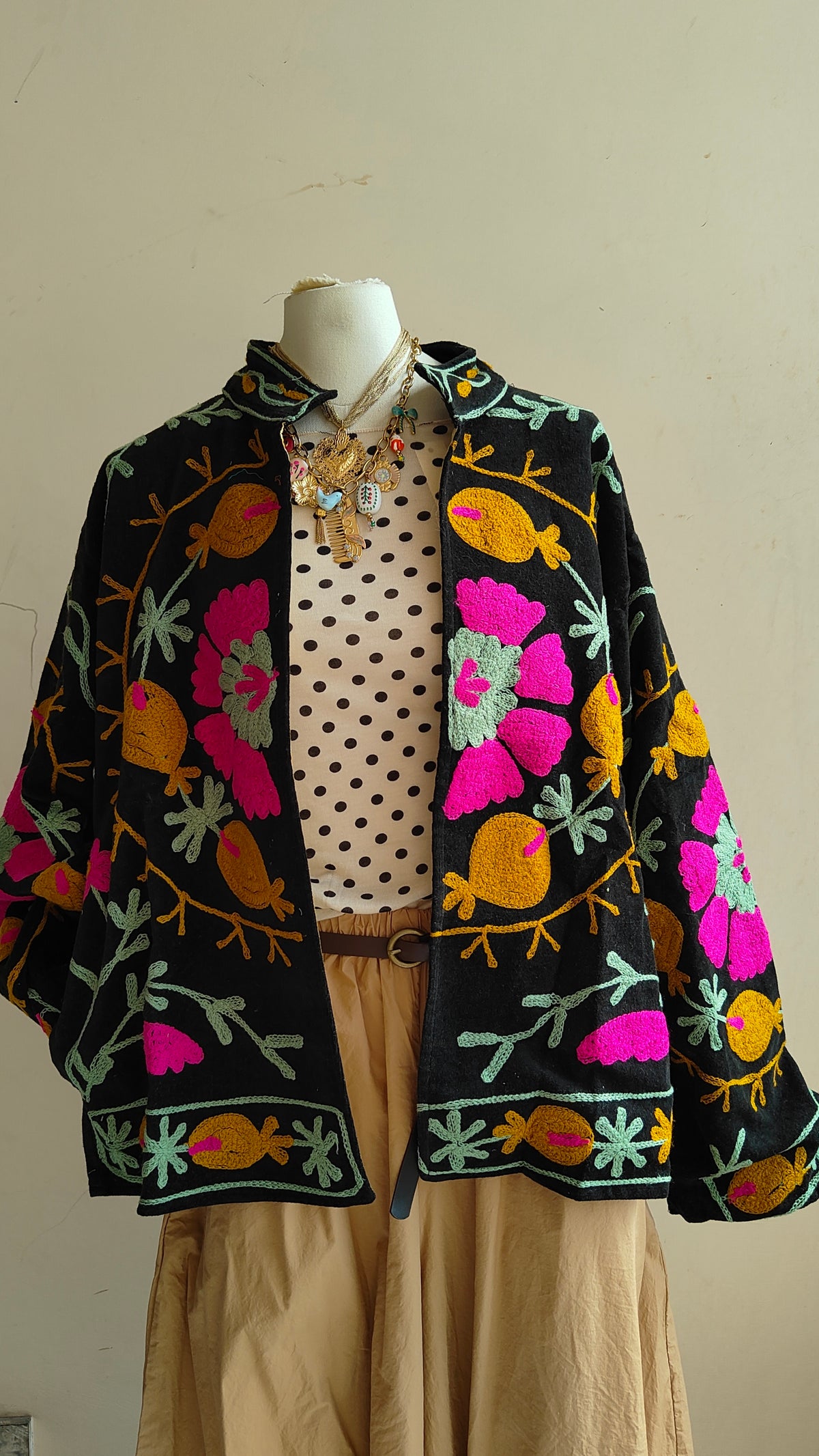 Giacca Boho con Tasche Laterali