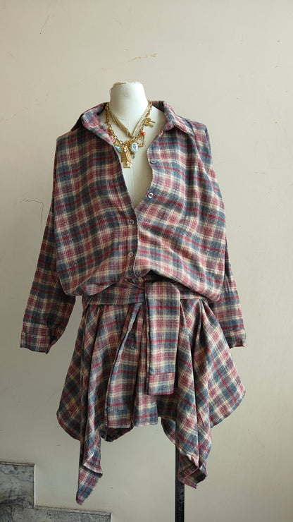 COMPLETO CHECK – CAMICIA & GONNA ASIMMETRICA